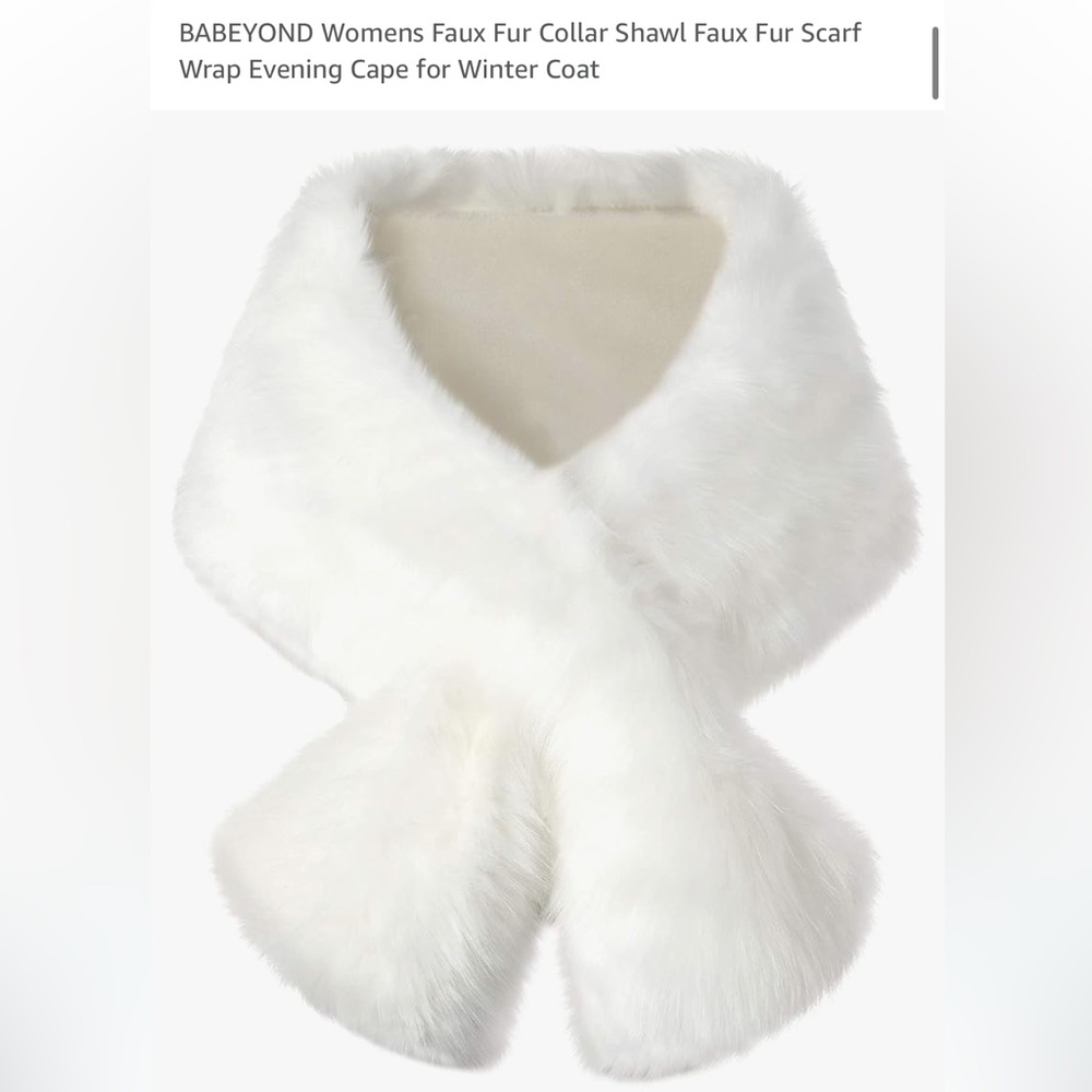Faux fur collar wrap/shawl
